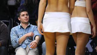 Zac Efron Eyes A Cheerleader, Rolls Up His Sleeves
